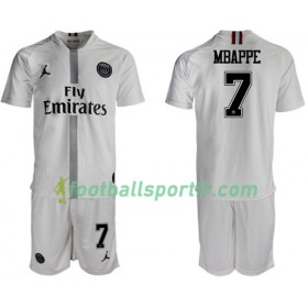 Tenue Paris Saint Germain Mbappe 7 Jordan Blanc Enfant Troisieme 2018-2019 Maillot de Foot